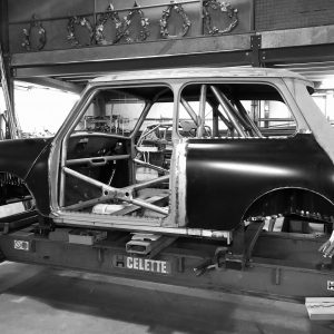 Historic mini Mk 1 fully restored bodyshell and T45 roll cage price starts from 10K ( Read description )