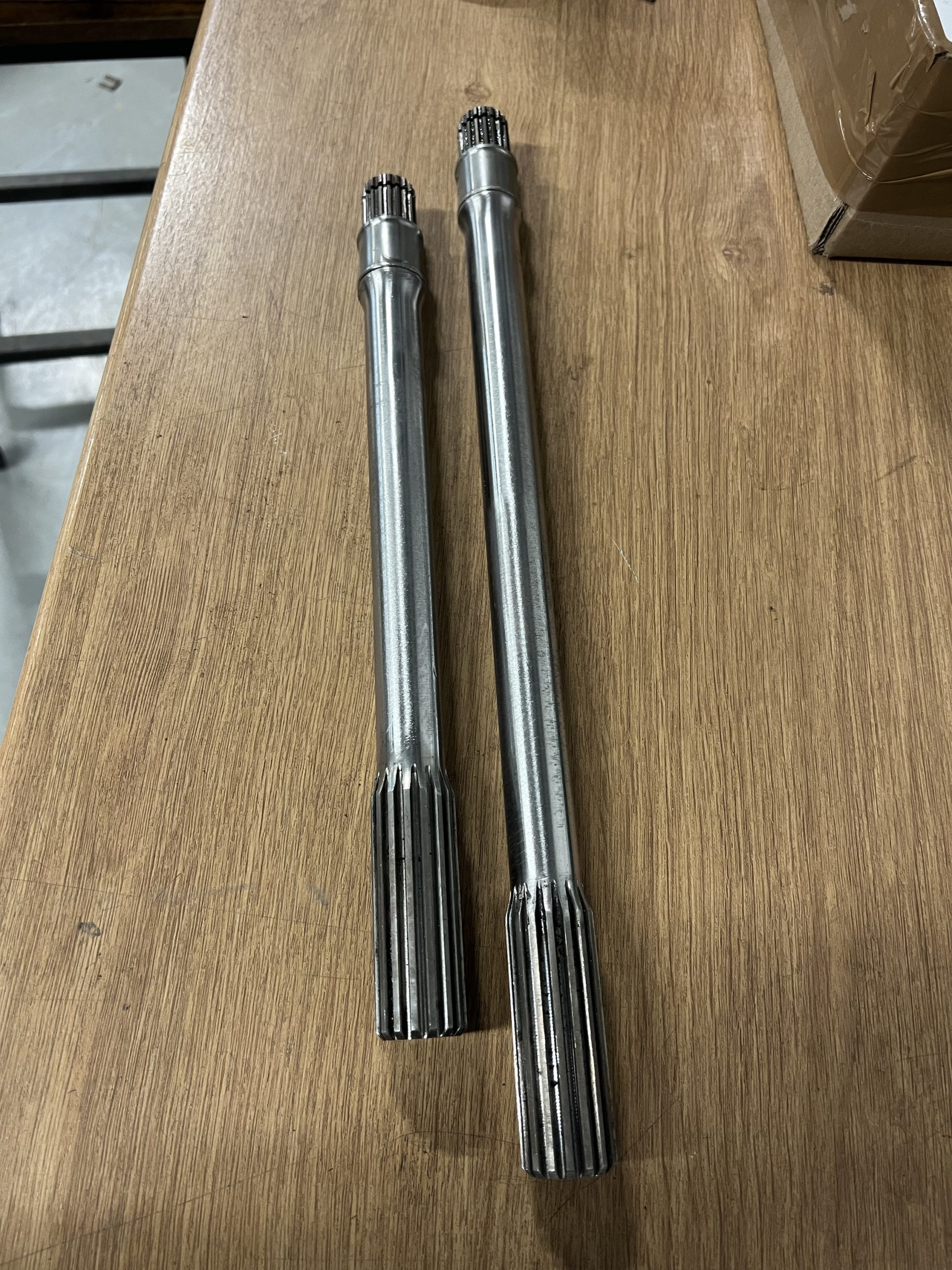 Pair hardy spicer drive comp shafts Owens Fabrication