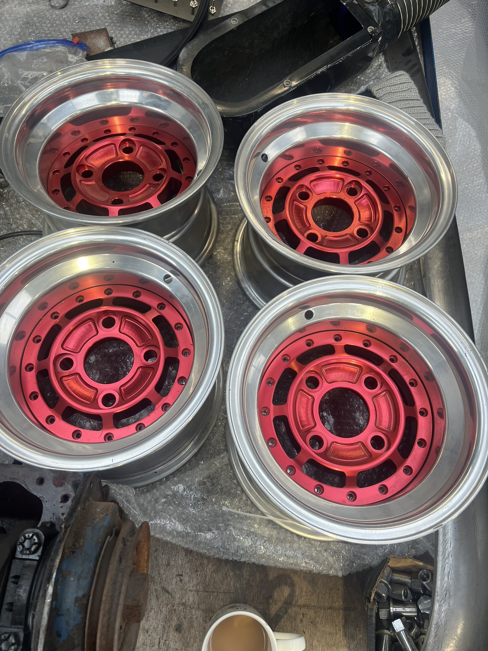 Brand new set 7×10 split rims Owens Fabrication